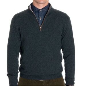 Peter Millar Crown Soft Merino Silk Quarter-Zip Sweater